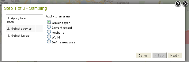 Select an area to analyse Select an area to analyse